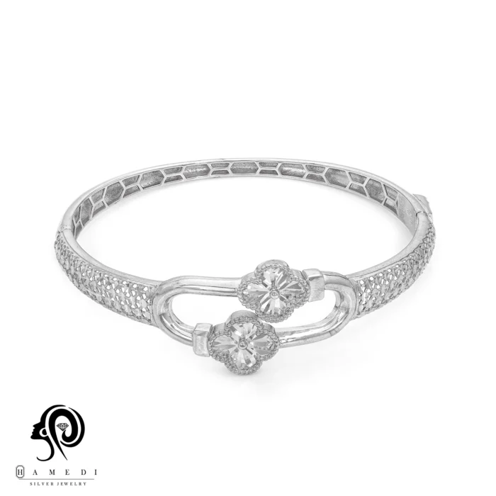 دستبند نقره زنانه النگویی ونکلیف مدل BIG T1