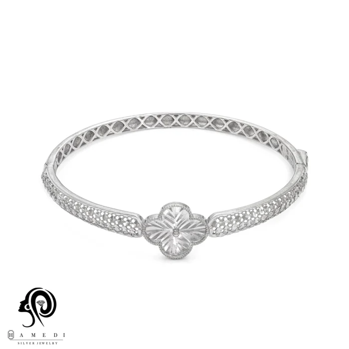 دستبند نقره زنانه النگویی ونکلیف مدل BIG T6