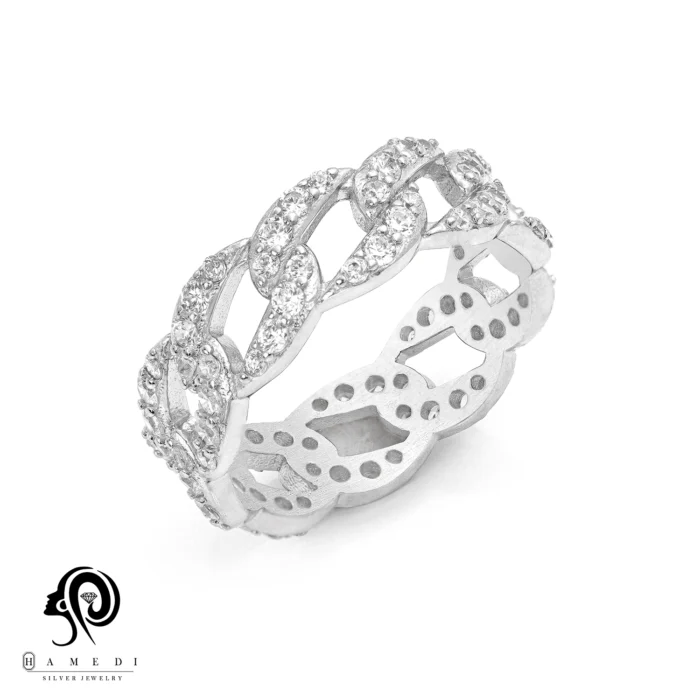 انگشتر نقره زنانه کارتیر جواهری مدل RE B138