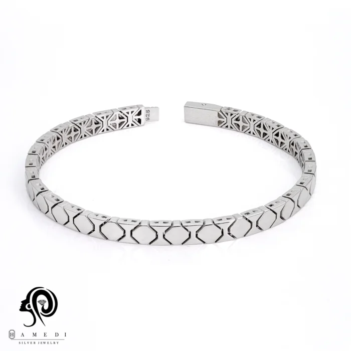 دستبند نقره زنانه تراش اسپرتی مدل BE T17