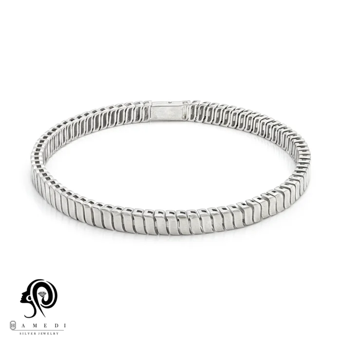 دستبند نقره زنانه تراش اسپرتی مدل BE T18