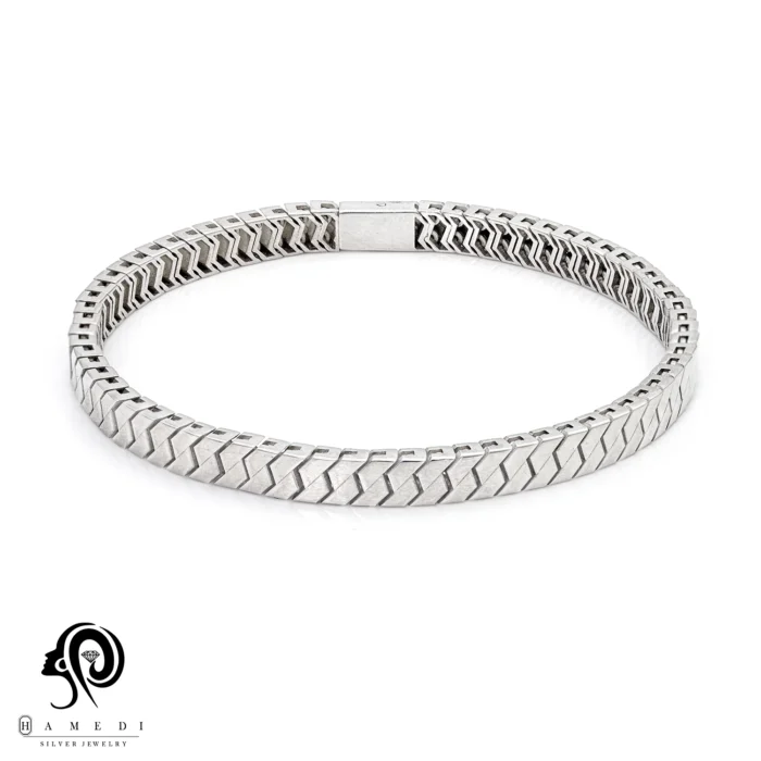 دستبند نقره زنانه تراش اسپرتی مدل BE T20