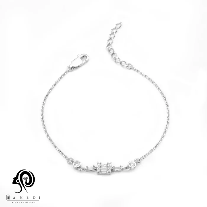 دستبند نقره زنانه زنجیری اسپرت مدل BIC E55