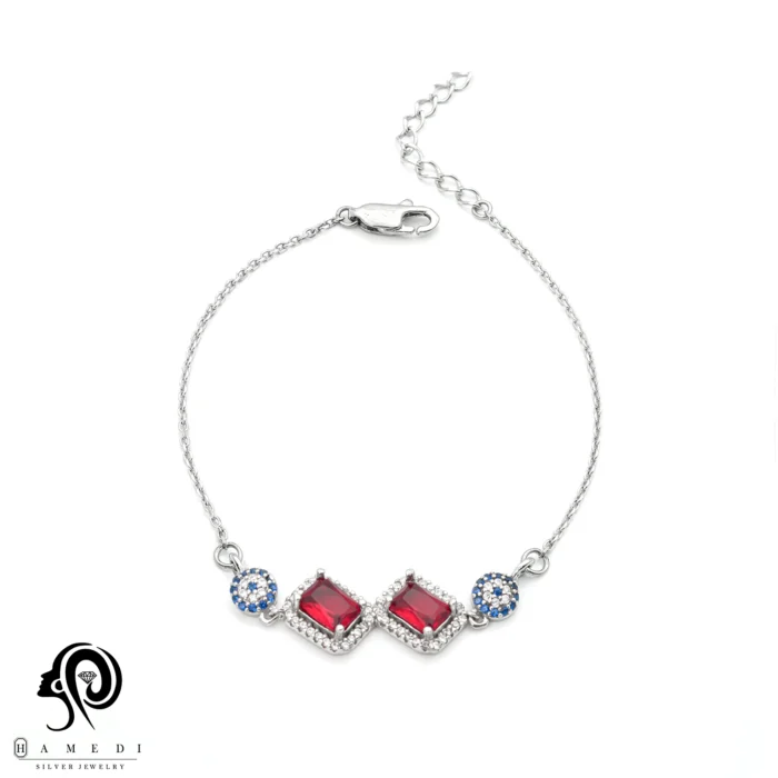 دستبند نقره زنانه چشم نظر مدل BICH R2