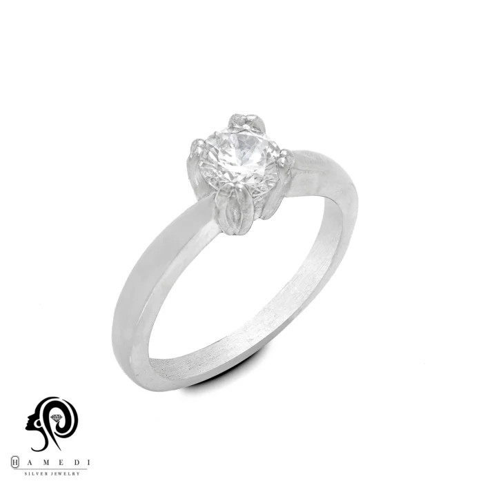 انگشتر نقره زنانه مجلسی جواهری مدل RI R215