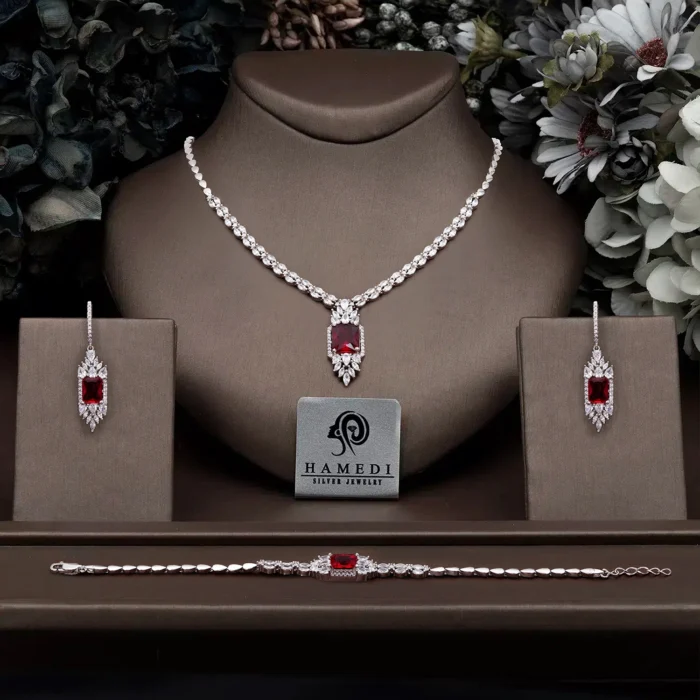 سرویس زنانه نقره رنگی مجلسی مدل SI R29